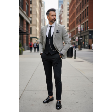 Sacou barbati in carouri slim fit B5009  80  S2-1