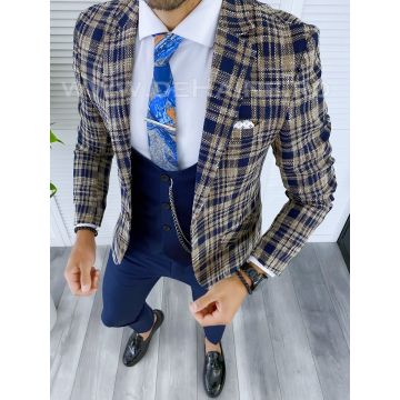 Sacou barbati in carouri slim fit B5289  12-1.2