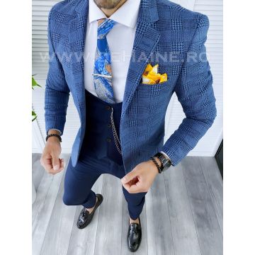 Sacou barbati in carouri slim fit B5292  D3-4.4