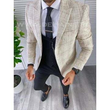Sacou barbati in carouri slim fit B5579  20-3