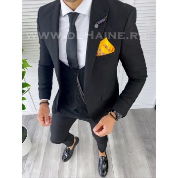 Sacou barbati negru slim fit B5008 E