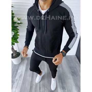 Trening barbati negru pantaloni + hanorac B6788  N7-4.1