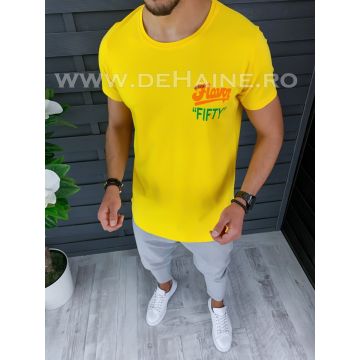 Tricou barbati galben slim fit ZR B1013 N5-4.2