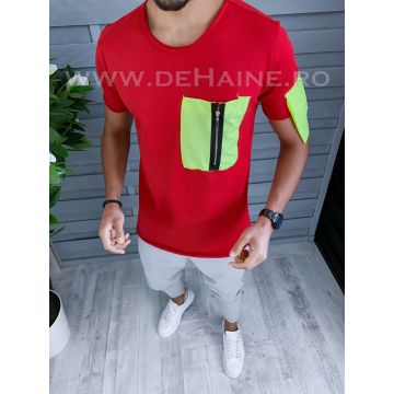 Tricou barbati rosu slim fit Vagabond B1943  N1-6.3