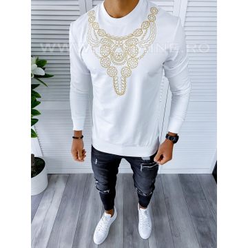 Bluza barbati alba slim fit 2557 O4-2.2