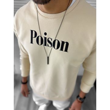 Bluza barbati bej cu imprimeu pe spate K131 O3-2.1