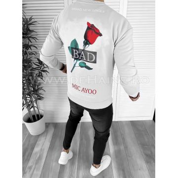 Bluza barbati gri cu imprimeu pe spate  CU MIC DEFECT K141 24-3