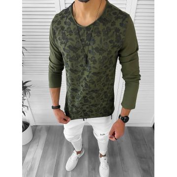 Bluza barbati kaki slim fit 7070 P19-3.3