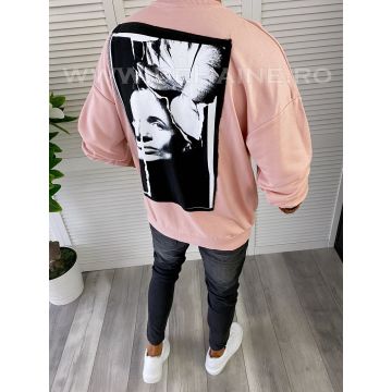 Bluza barbati roz cu imprimeu pe spate K272 P20-4.1