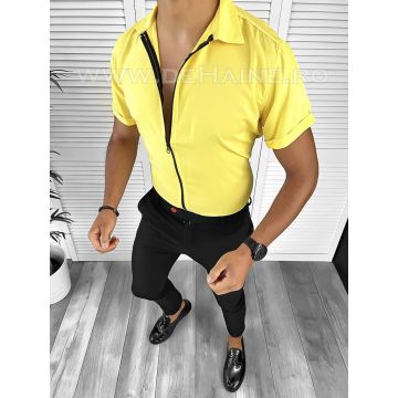 Camasa barbati casual galbena slim fit B8411 O5-2.2
