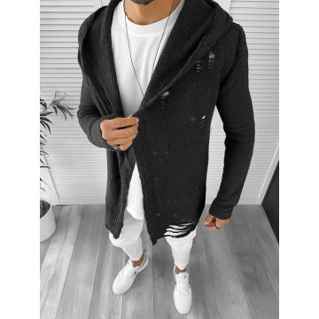 Cardigan barbati gri inchis slim fit ZR T3559 k23