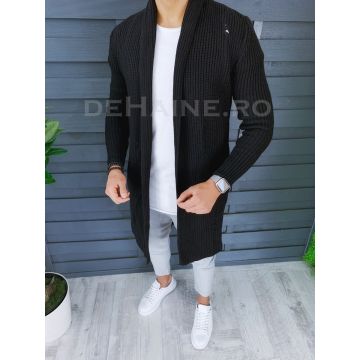 Cardigan barbati negru slim fit ZR T3641 w17-2