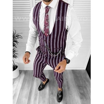 Compleu barbati Vesta + Pantaloni grena B7922 Z1