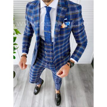 Costum barbati slim fit + Vesta A7805 S18 E