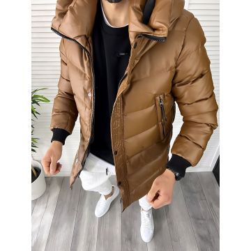 Geaca barbati groasa maro de iarna 8080 59-3