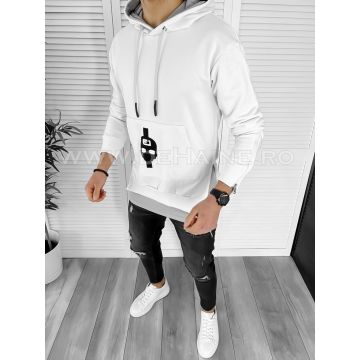 Hanorac barbati alb slim fit K179 P20-4.3