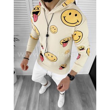 Hanorac barbati bej slim fit K103  O2-6.2