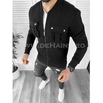 Hanorac barbati negru slim fit K034 55-3