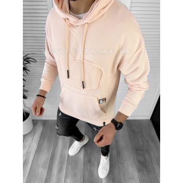Hanorac barbati slim fit roz pudra K004 U1-3/I14-2.2