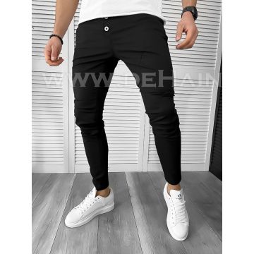 Pantaloni barbati casual negri A8507  D6-1.2