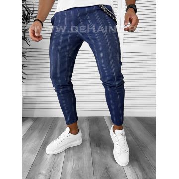 Pantaloni barbati casual regular fit bleumarin B1551 B6-1.3