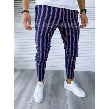 Pantaloni barbati casual regular fit bleumarin B1603 15-4 e ~