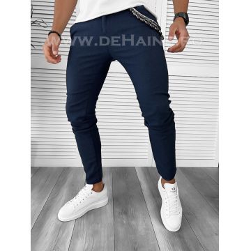 Pantaloni barbati casual regular fit bleumarin B7934 D2-1.1