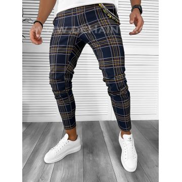 Pantaloni barbati casual regular fit bleumarin B7939 15-1 E~