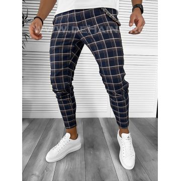 Pantaloni barbati casual regular fit bleumarin B7941 15-4 E ~