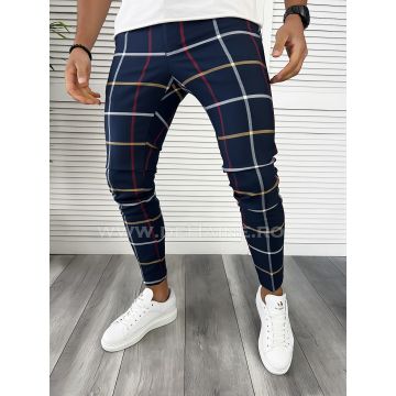 Pantaloni barbati casual regular fit bleumarin B7994  B3-1.2
