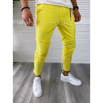 Pantaloni barbati casual regular fit galbeni B1734 F6 U4-1