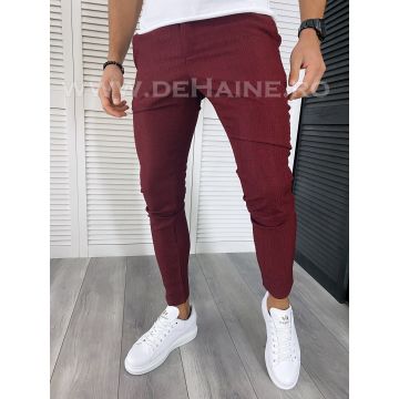 Pantaloni barbati casual regular fit grena B1769 14-5 E ~