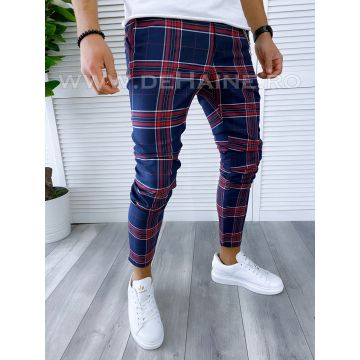 Pantaloni barbati casual regular fit in carouri B1546 D11-3