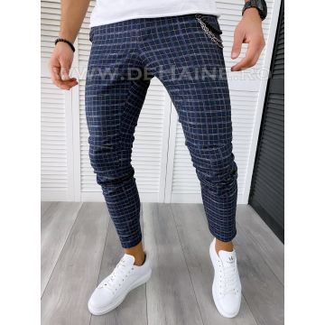 Pantaloni barbati casual regular fit in carouri B1732 S1-3