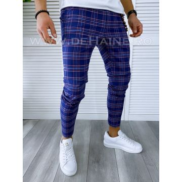 Pantaloni barbati casual regular fit in carouri B1738 B4-4