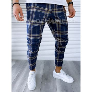Pantaloni barbati casual regular fit in carouri B1741 14-1 E
