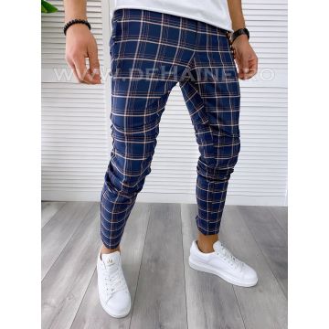 Pantaloni barbati casual regular fit in carouri B1779 F3-5 12-3 E