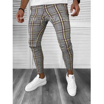 Pantaloni barbati casual regular fit in carouri B7885 B5-2.2