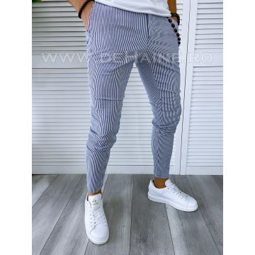 Pantaloni barbati casual regular fit in dungi B1852 D6-4.4