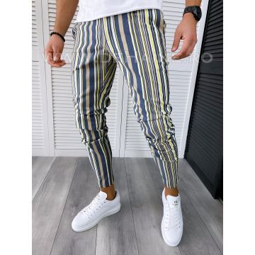 Pantaloni barbati casual regular fit in dungi B1864 F3-4 E 14-5