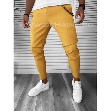 Pantaloni barbati casual regular fit mustar B5934 252-2