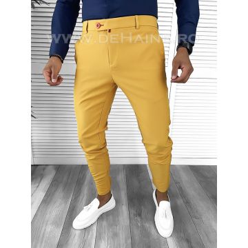 Pantaloni barbati casual regular fit mustar B5934 252-2 E*