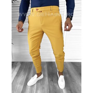 Pantaloni barbati casual regular fit mustar B5934 F5-5.1 E 66-3~
