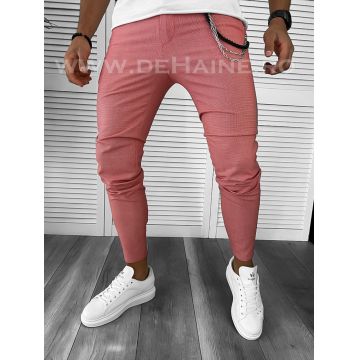 Pantaloni barbati casual regular fit roz B7891 F2-3.2