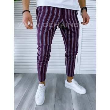 Pantaloni barbati casual regular fit violet B1556 I5-.6