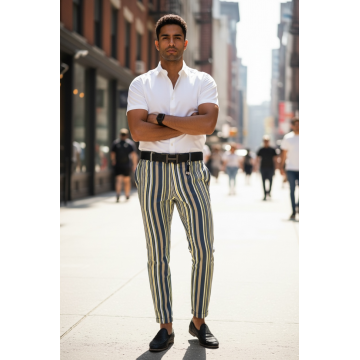 Pantaloni barbati eleganti B9162 F3-4.2.3 E 58-2 ~