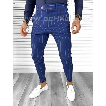 Pantaloni barbati eleganti bleumarin B7871 F1-4.1.2   S3-1