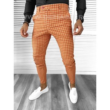 Pantaloni barbati eleganti carouri B1880 V2-5