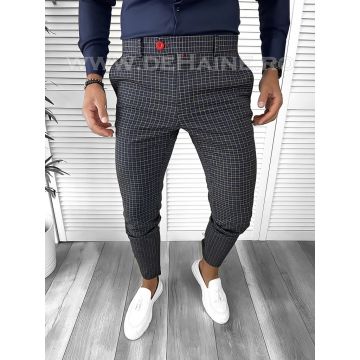 Pantaloni barbati eleganti carouri B9084 e