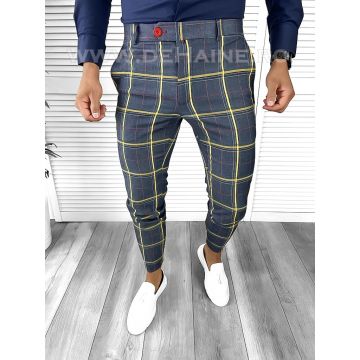 Pantaloni barbati eleganti in carouri B7841  i18-4.3